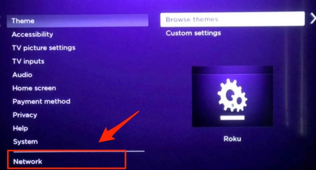 roku network settings