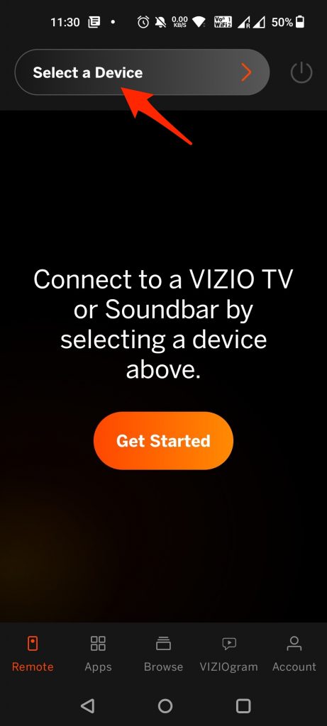 select vizio device